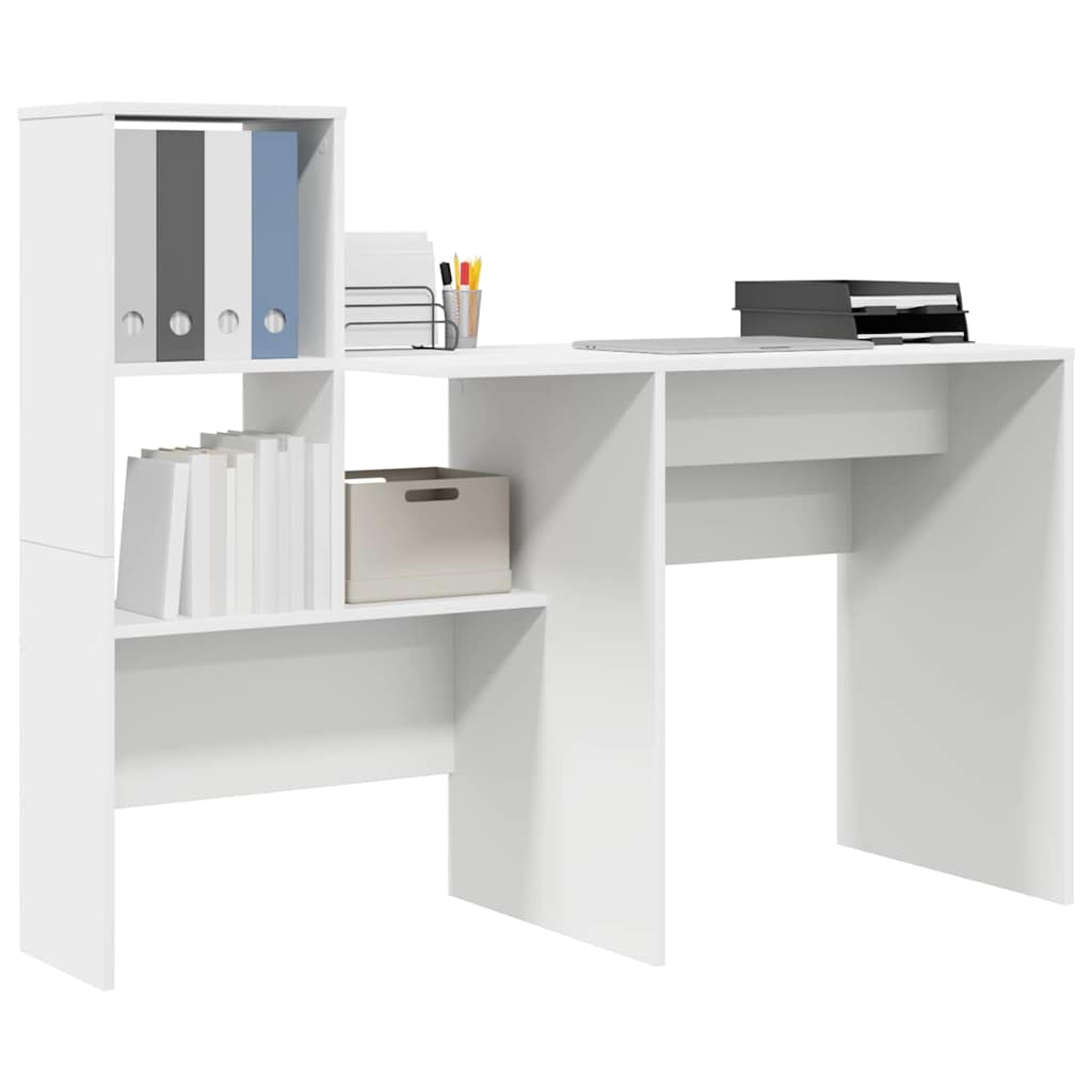 vidaXL Biurko Biały 131,5 x 50 x 106,5 cm Materiał drewnopochodny