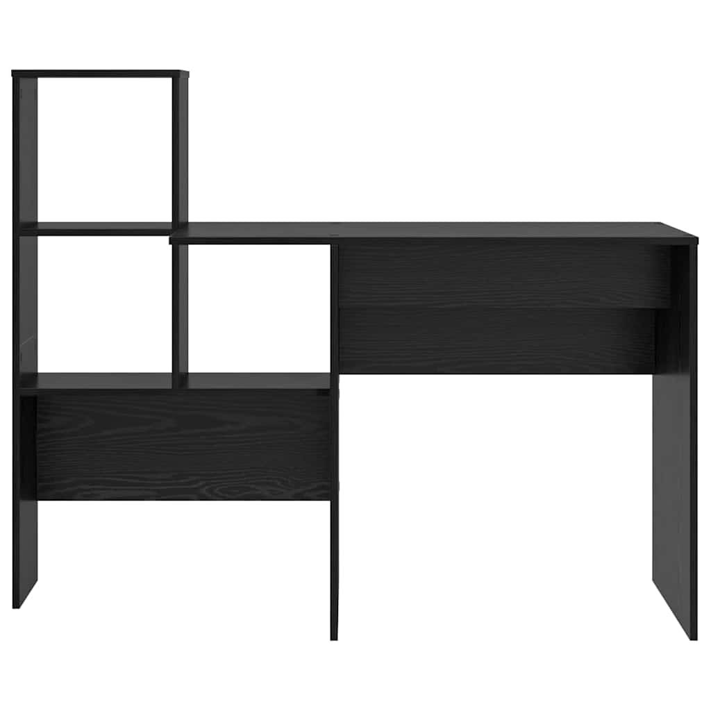 vidaXL Biurko Czarny Dąb 131,5 x 50 x 106,5 cm Materiał drewnopochodny