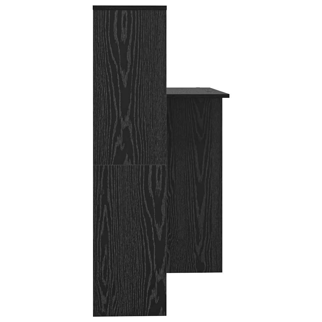 vidaXL Biurko Czarny Dąb 131,5 x 50 x 106,5 cm Materiał drewnopochodny