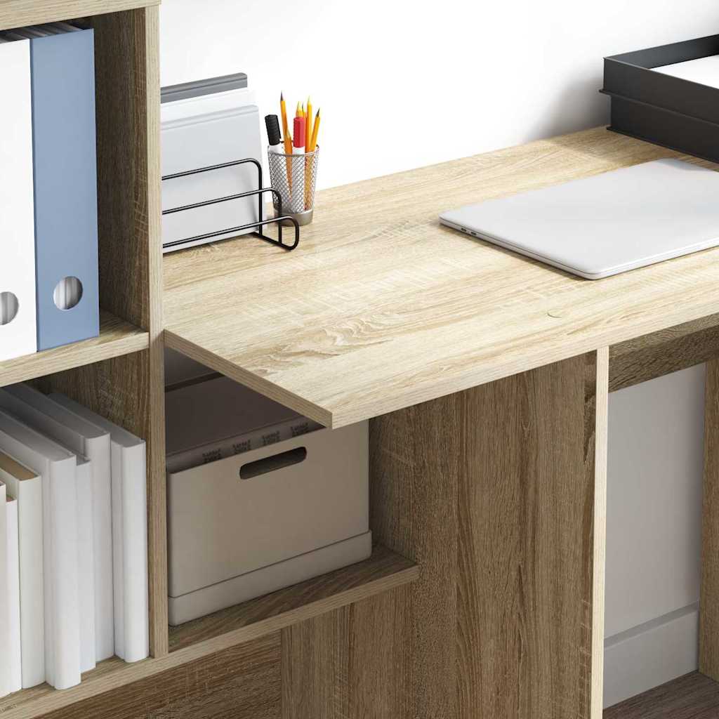 vidaXL Biurko Dąb Sonoma 131,5 x 50 x 106,5 cm Materiał drewnopochodny
