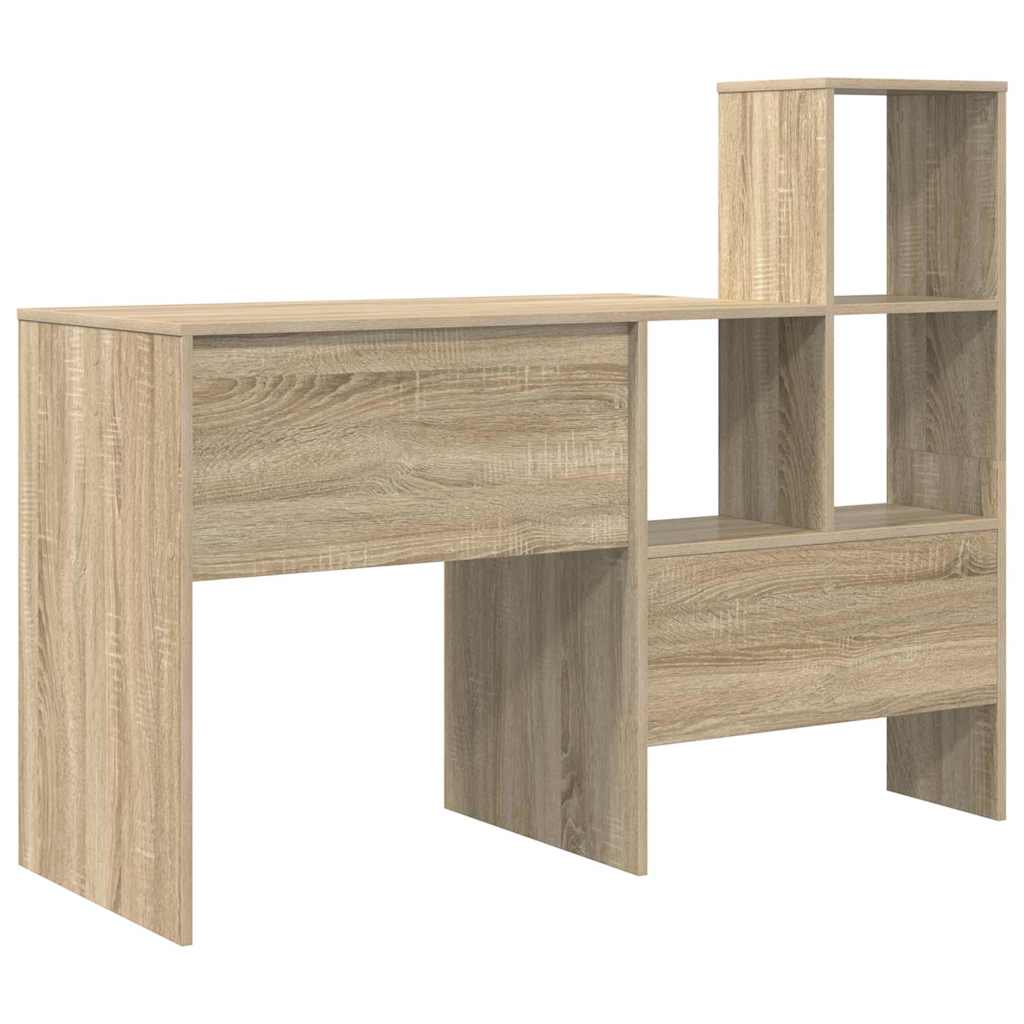 vidaXL Biurko Dąb Sonoma 131,5 x 50 x 106,5 cm Materiał drewnopochodny