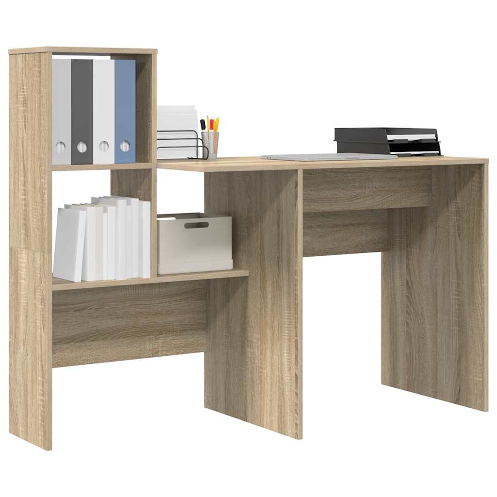vidaXL Biurko Dąb Sonoma 131,5 x 50 x 106,5 cm Materiał drewnopochodny
