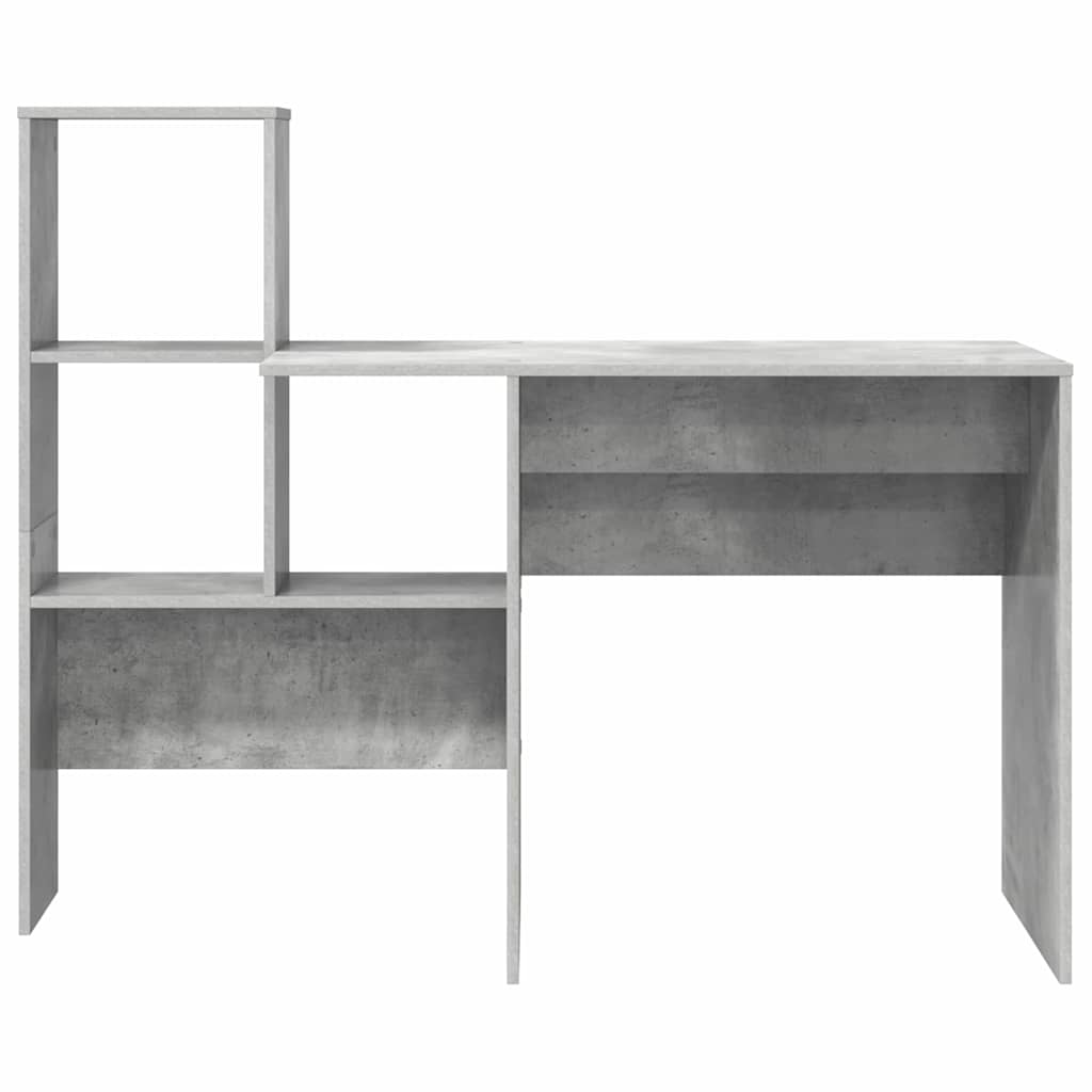 vidaXL Biurko z półką Betonowy szary 131,5 x 50 x 106,5 cm