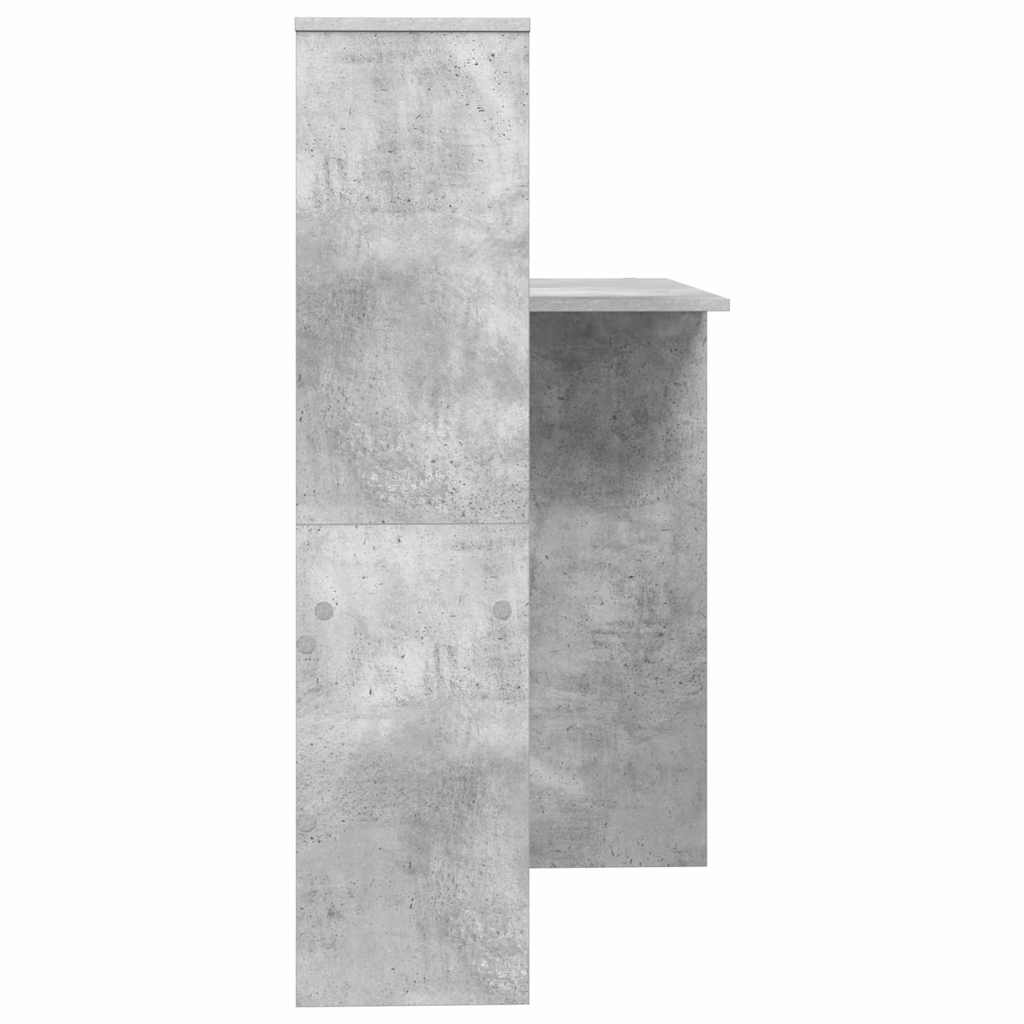 vidaXL Biurko z półką Betonowy szary 131,5 x 50 x 106,5 cm