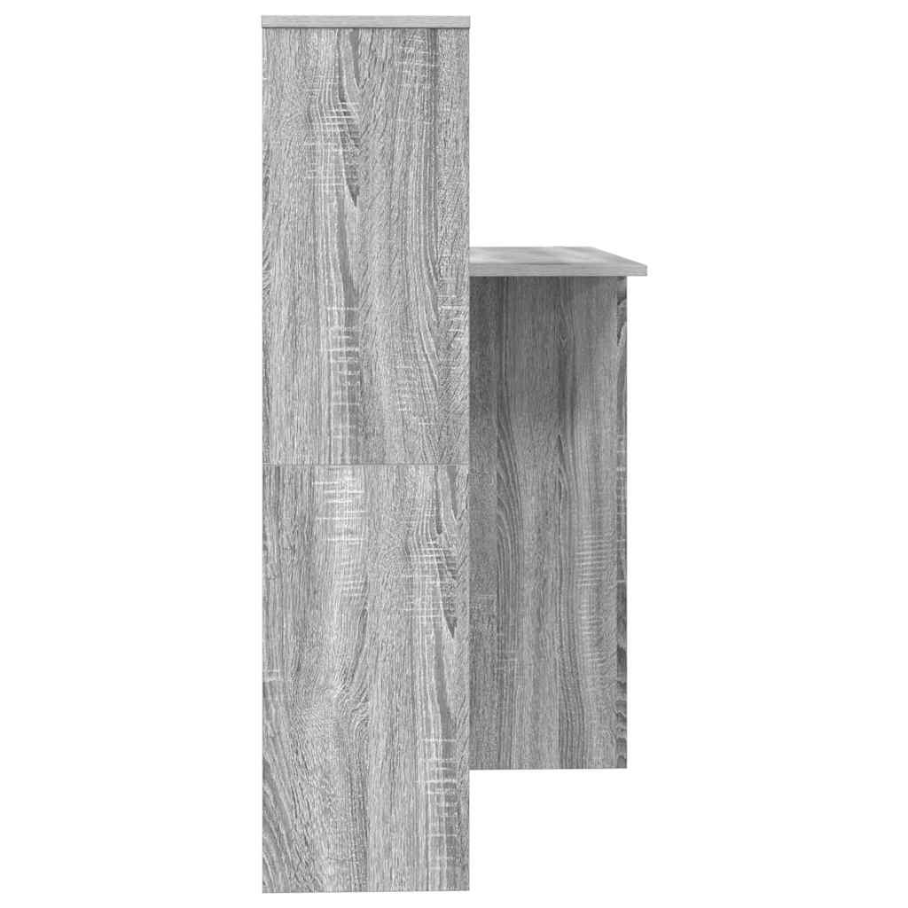 vidaXL Biurko z półką Szary Sonoma 131,5 x 50 x 106,5 cm