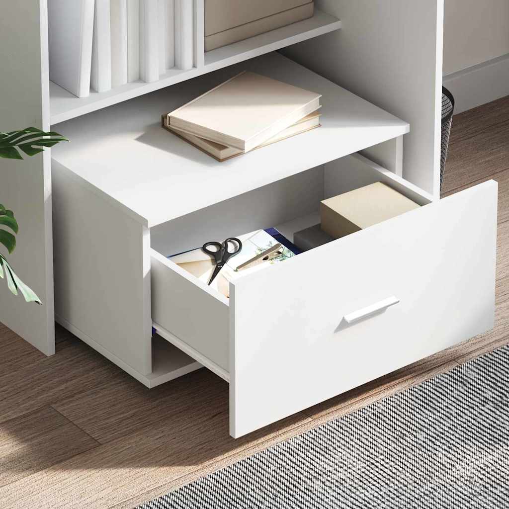 vidaXL Szafka z Szufladami z kołem Biały 55 x 45 x 31 cm