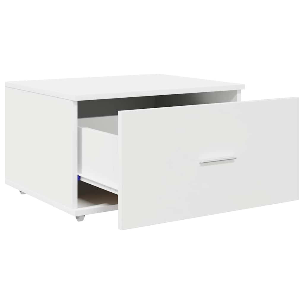 vidaXL Szafka z Szufladami z kołem Biały 55 x 45 x 31 cm