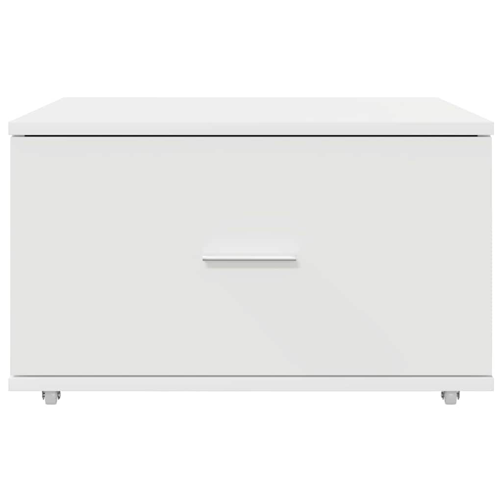 vidaXL Szafka z Szufladami z kołem Biały 55 x 45 x 31 cm