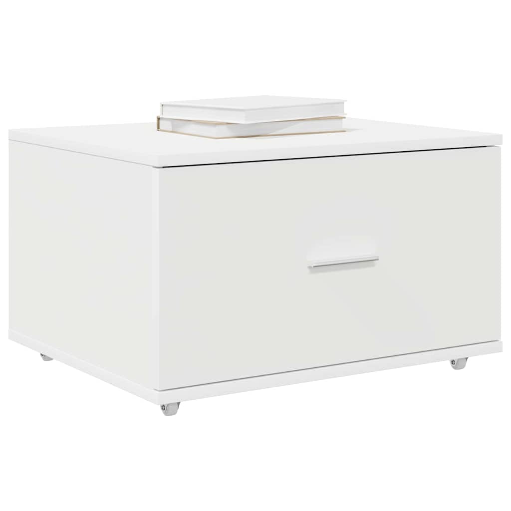 vidaXL Szafka z Szufladami z kołem Biały 55 x 45 x 31 cm