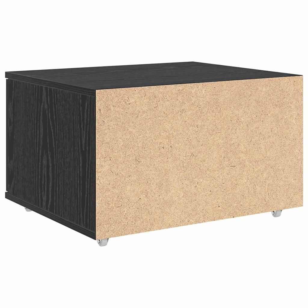 vidaXL Szafka z Szufladami z kołem Czarny Dąb 55 x 45 x 31 cm