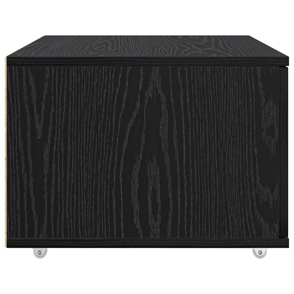 vidaXL Szafka z Szufladami z kołem Czarny Dąb 55 x 45 x 31 cm
