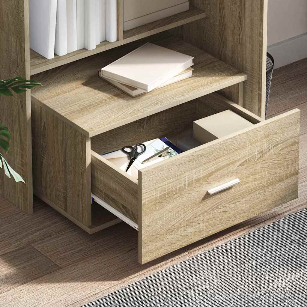 vidaXL Szafka z Szufladami z kołem Dąb Sonoma 55 x 45 x 31 cm