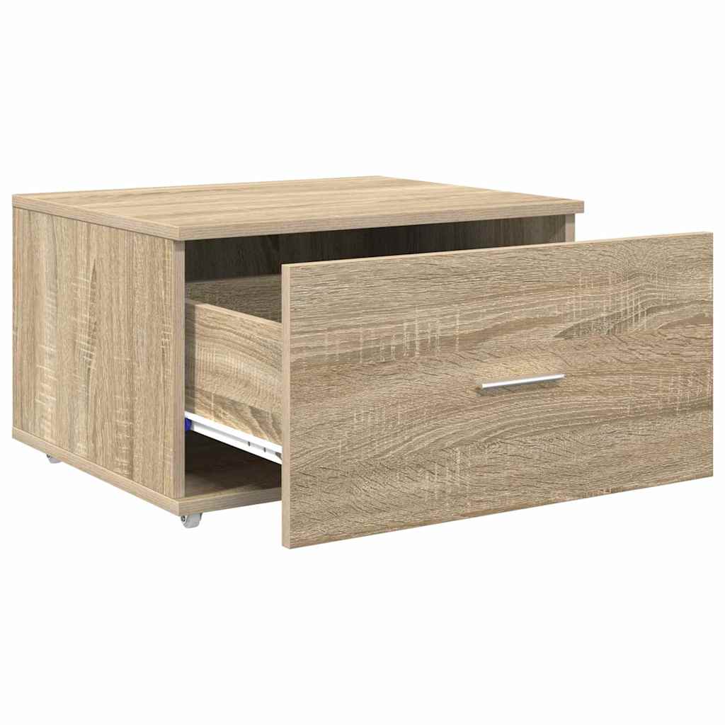 vidaXL Szafka z Szufladami z kołem Dąb Sonoma 55 x 45 x 31 cm