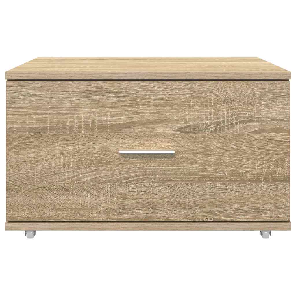 vidaXL Szafka z Szufladami z kołem Dąb Sonoma 55 x 45 x 31 cm