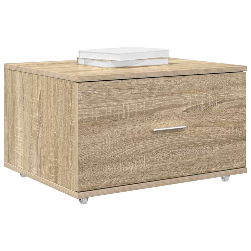 vidaXL Szafka z Szufladami z kołem Dąb Sonoma 55 x 45 x 31 cm