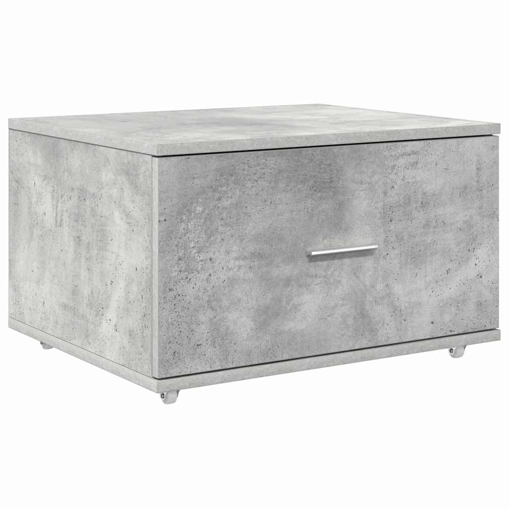 vidaXL Szafka z Szufladami z kołem Betonowy szary 55 x 45 x 31 cm