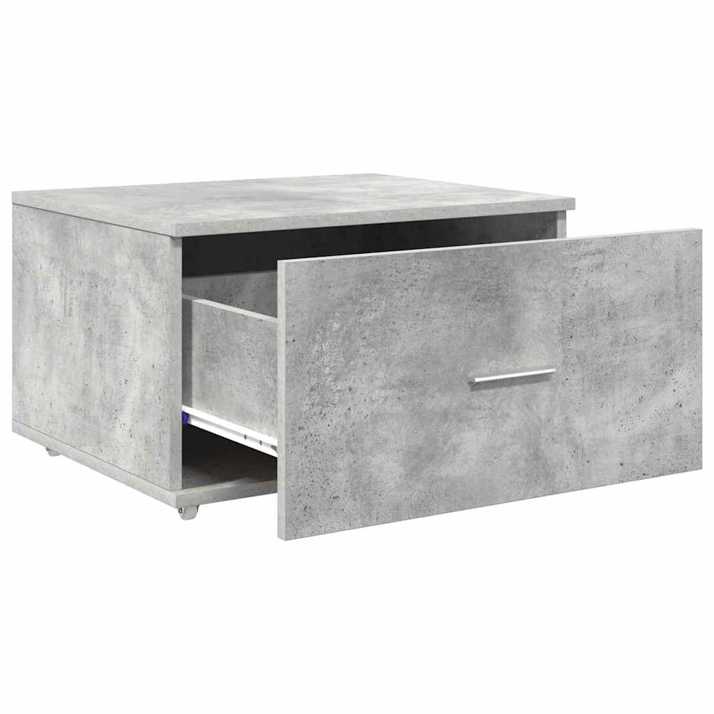 vidaXL Szafka z Szufladami z kołem Betonowy szary 55 x 45 x 31 cm