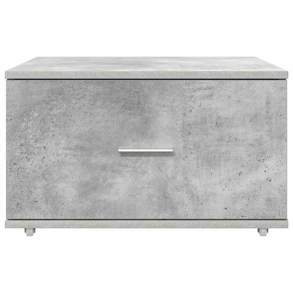 vidaXL Szafka z Szufladami z kołem Betonowy szary 55 x 45 x 31 cm