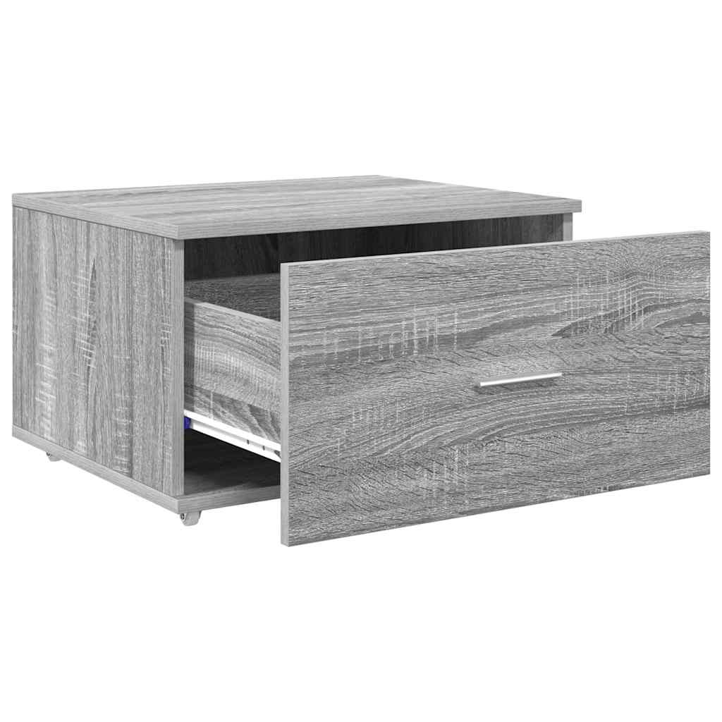 vidaXL Szafka z Szufladami z kołem Szary Sonoma 55 x 45 x 31 cm