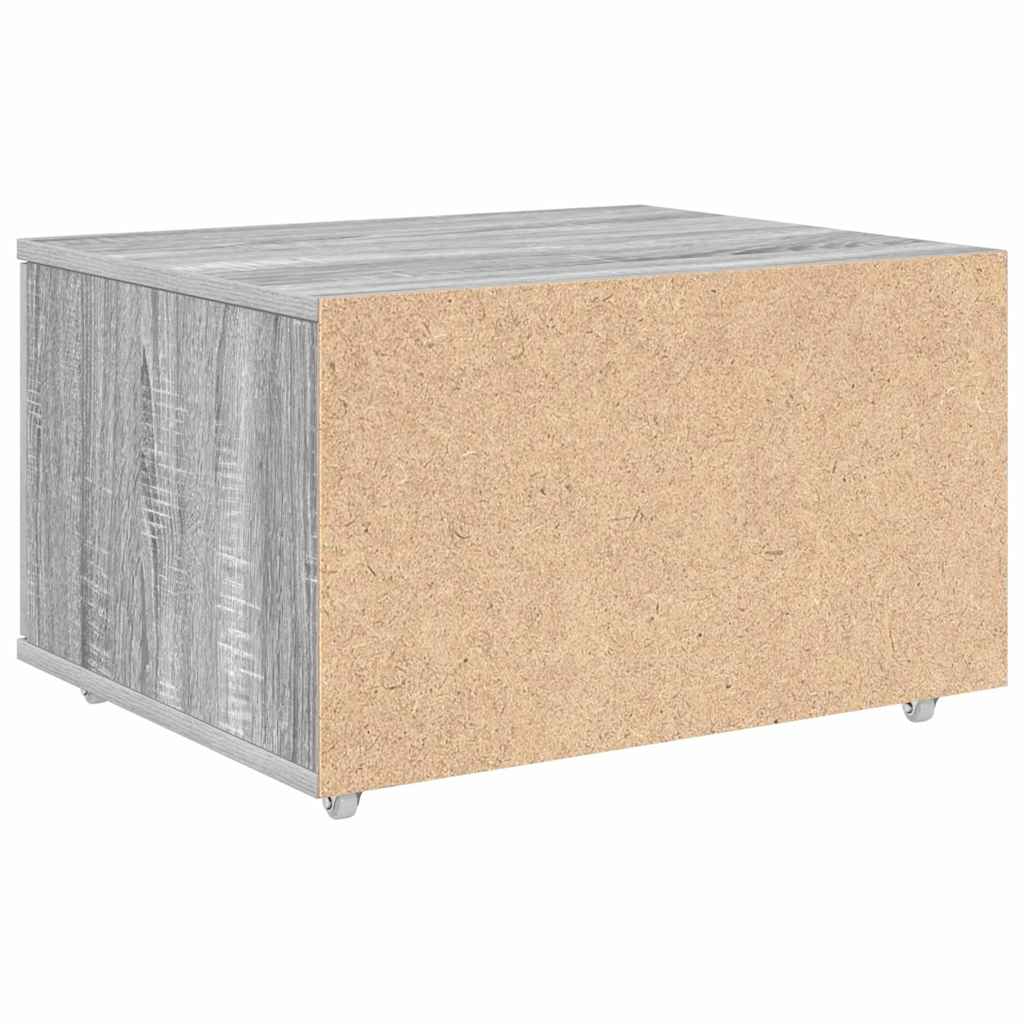 vidaXL Szafka z Szufladami z kołem Szary Sonoma 55 x 45 x 31 cm