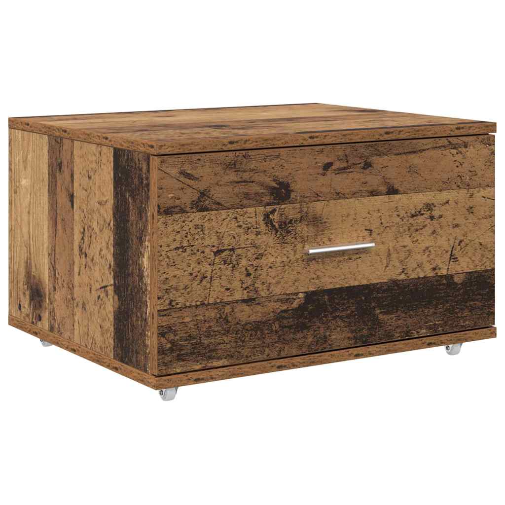 vidaXL Szafka z Szufladami z kołem Stare drewno 55 x 45 x 31 cm