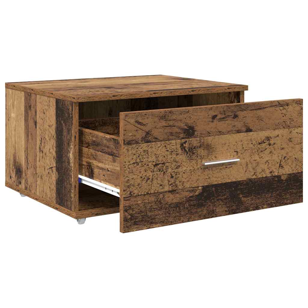 vidaXL Szafka z Szufladami z kołem Stare drewno 55 x 45 x 31 cm