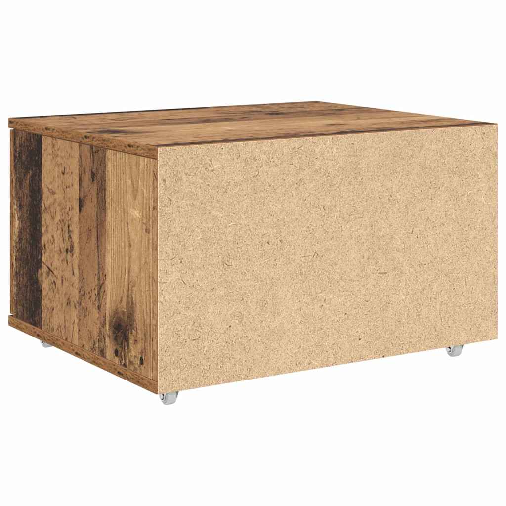 vidaXL Szafka z Szufladami z kołem Stare drewno 55 x 45 x 31 cm