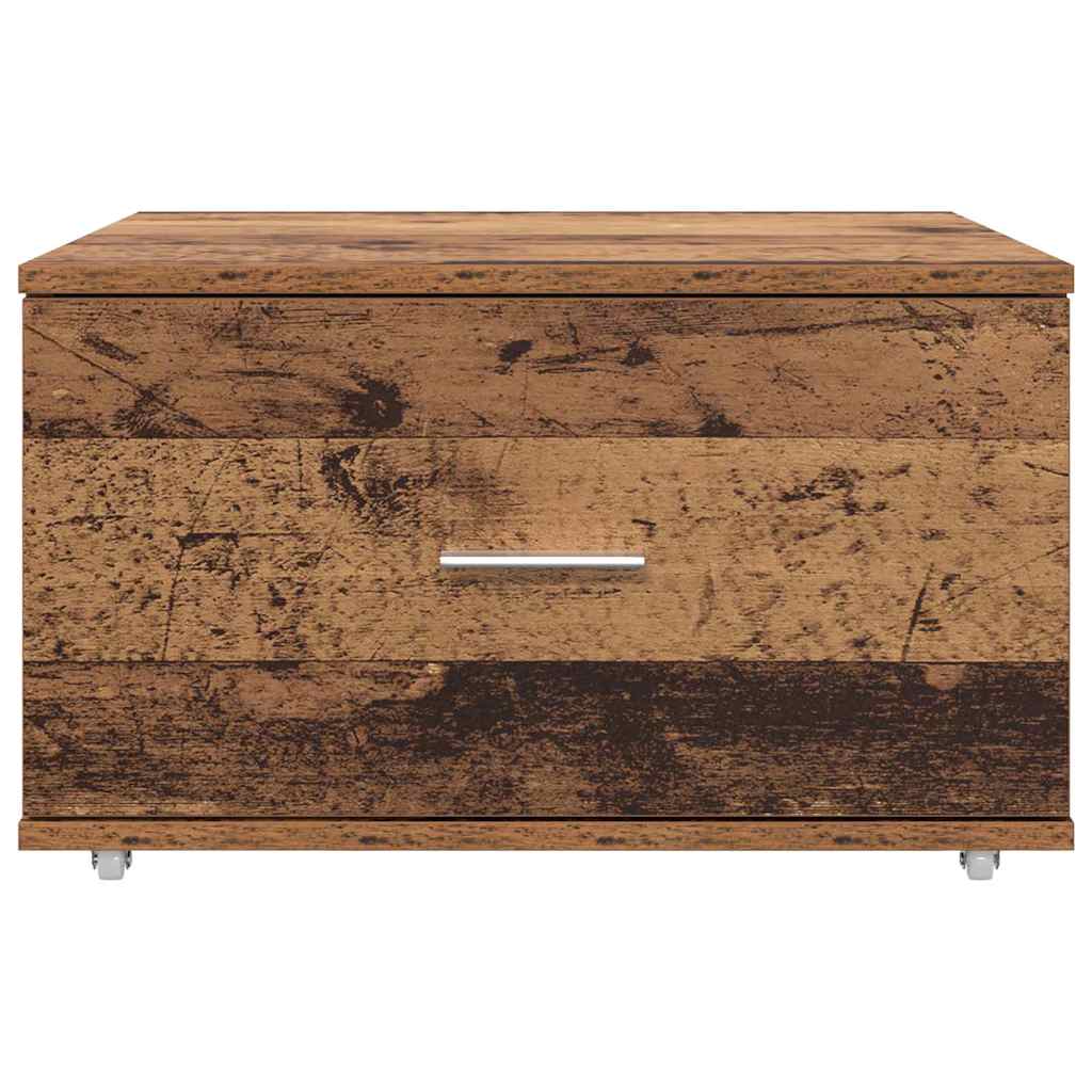 vidaXL Szafka z Szufladami z kołem Stare drewno 55 x 45 x 31 cm