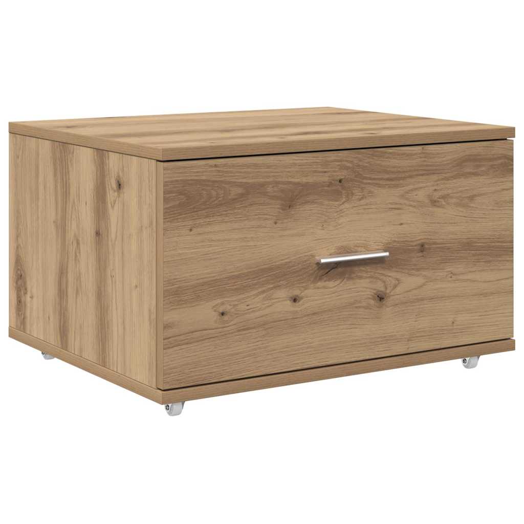 vidaXL Szafka z Szufladami z kołem Dąb rzemieślniczy 55 x 45 x 31 cm