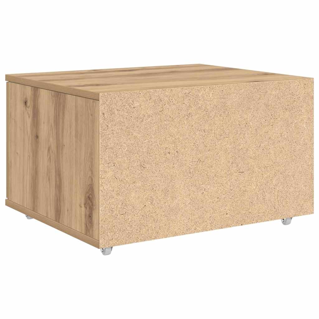 vidaXL Szafka z Szufladami z kołem Dąb rzemieślniczy 55 x 45 x 31 cm