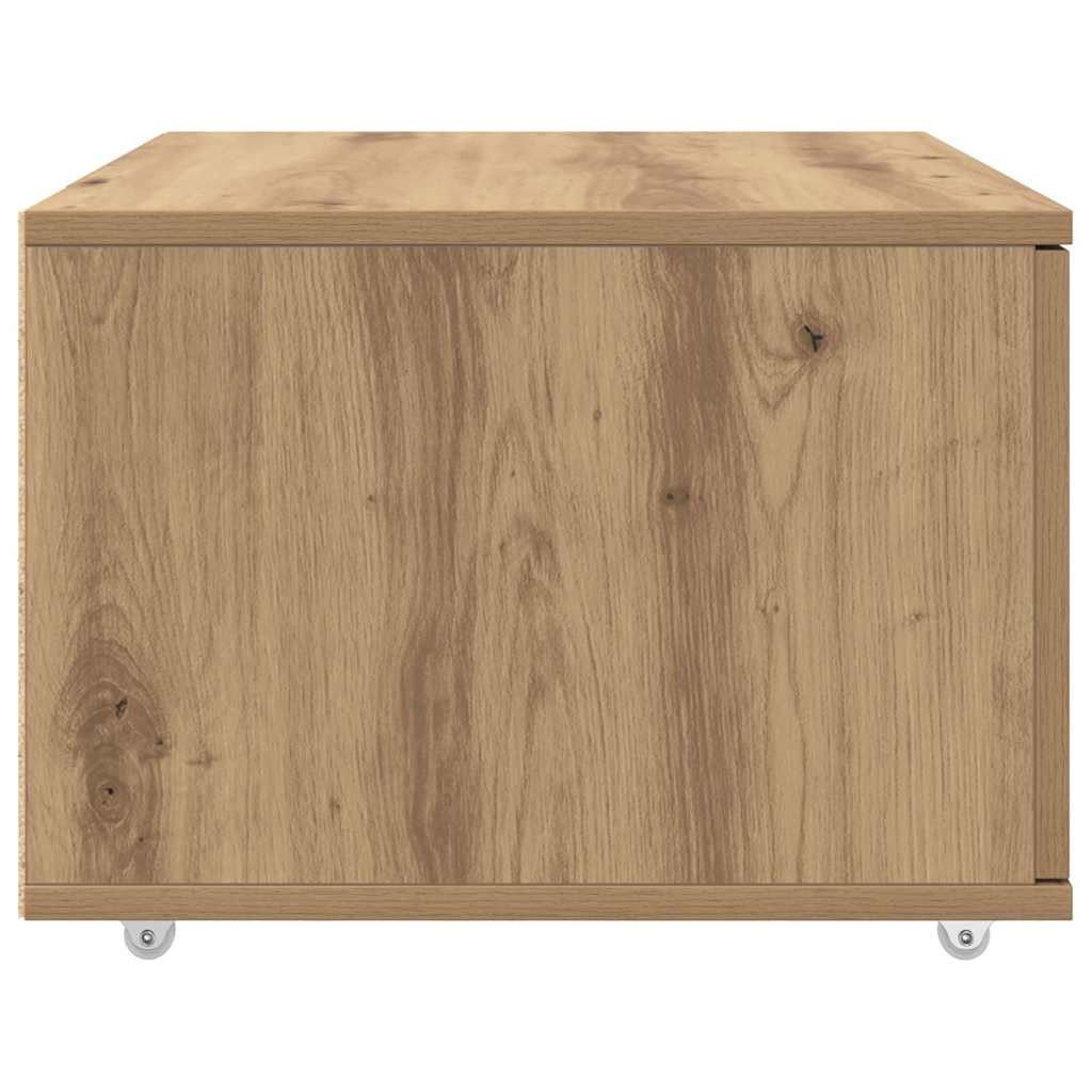 vidaXL Szafka z Szufladami z kołem Dąb rzemieślniczy 55 x 45 x 31 cm