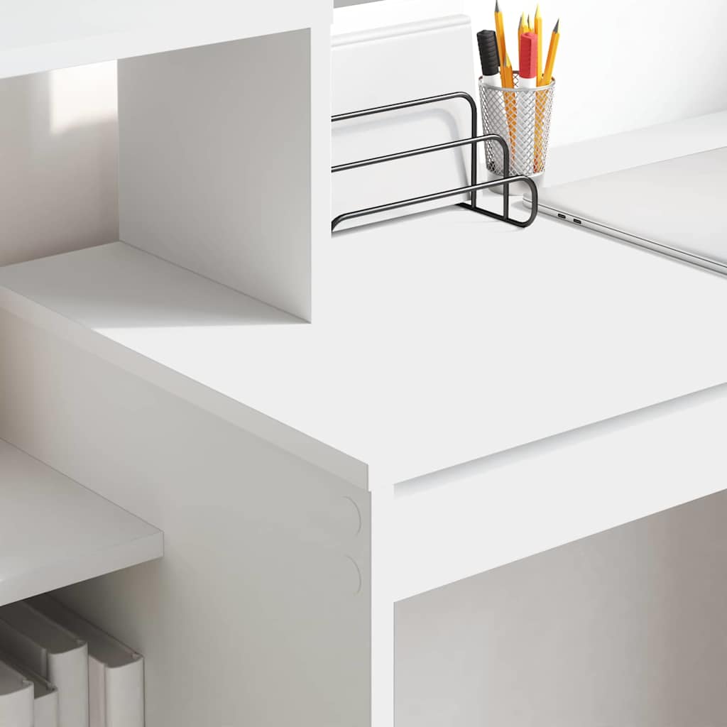vidaXL Biurko z półką Biały 100 x 40 x 90 cm Materiał drewnopochodny