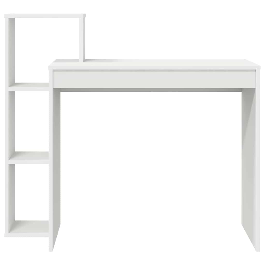 vidaXL Biurko z półką Biały 100 x 40 x 90 cm Materiał drewnopochodny