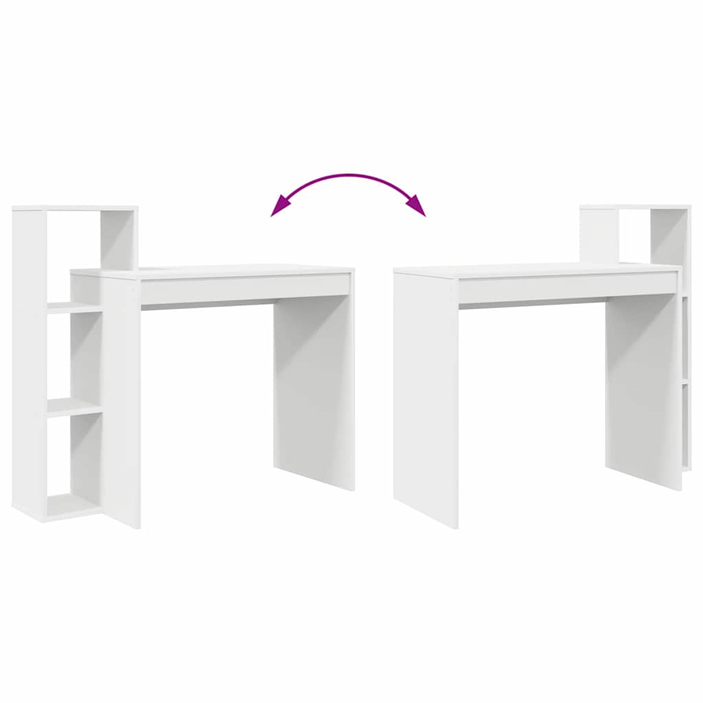 vidaXL Biurko z półką Biały 100 x 40 x 90 cm Materiał drewnopochodny