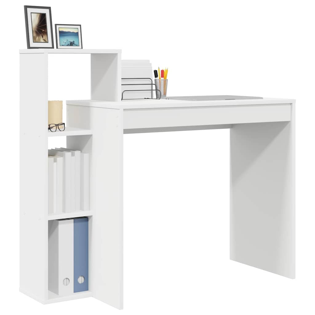 vidaXL Biurko z półką Biały 100 x 40 x 90 cm Materiał drewnopochodny
