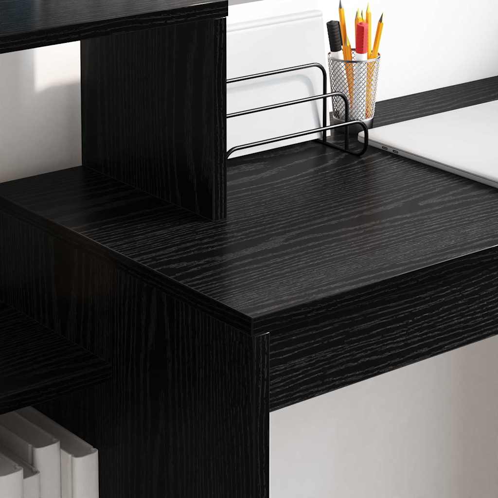 vidaXL Biurko Czarny Dąb 100 x 40 x 90 cm Materiał drewnopochodny