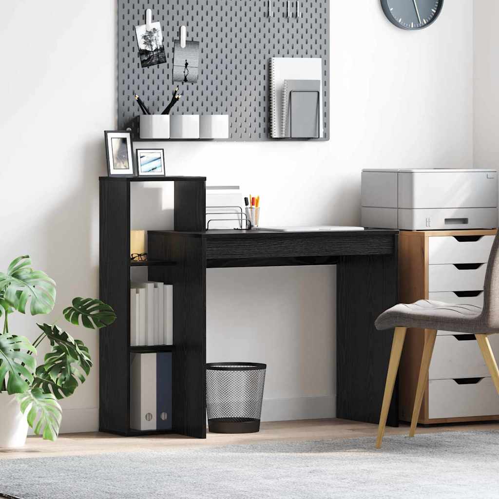 vidaXL Biurko Czarny Dąb 100 x 40 x 90 cm Materiał drewnopochodny