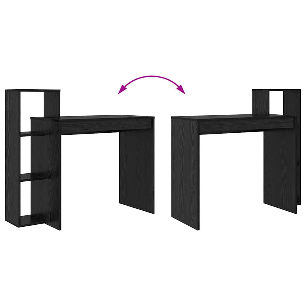 vidaXL Biurko Czarny Dąb 100 x 40 x 90 cm Materiał drewnopochodny