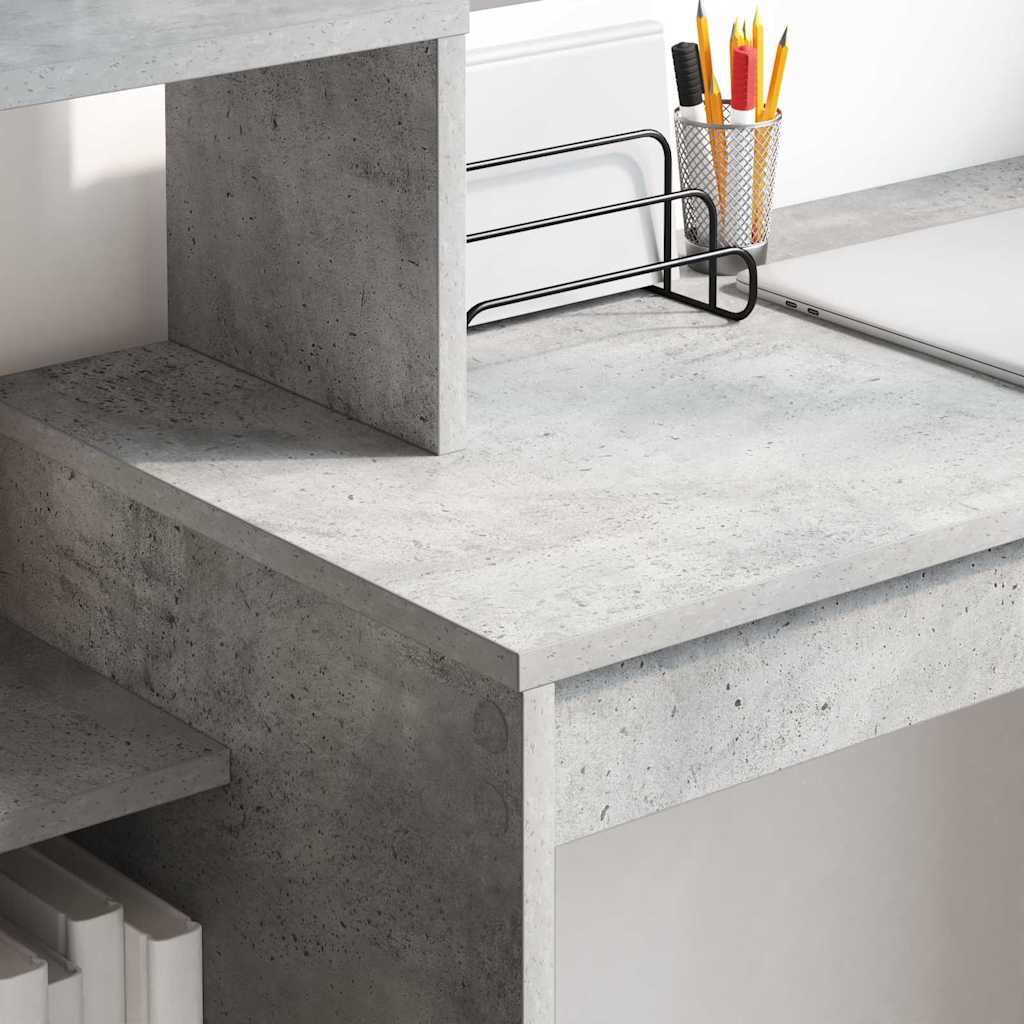 vidaXL Biurko Betonowy szary 100 x 40 x 90 cm Materiał drewnopochodny