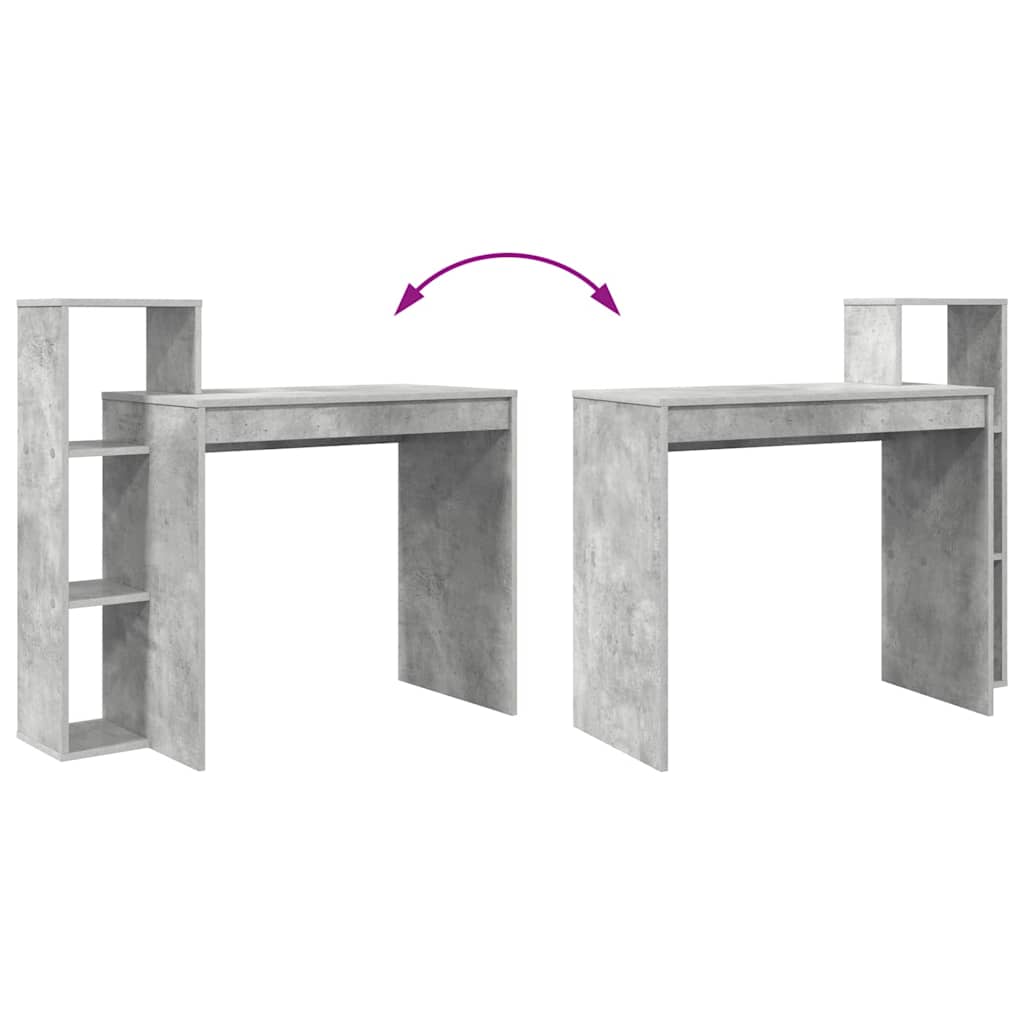vidaXL Biurko Betonowy szary 100 x 40 x 90 cm Materiał drewnopochodny