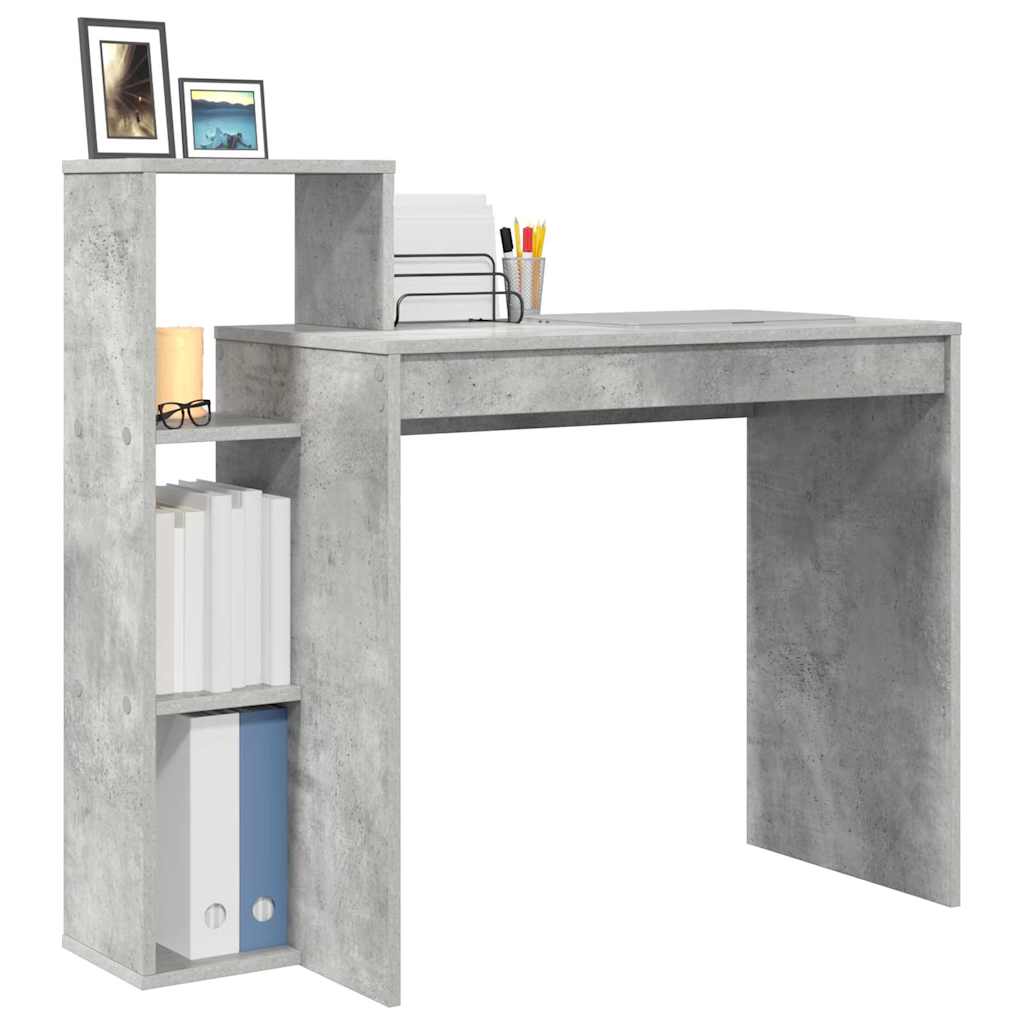 vidaXL Biurko Betonowy szary 100 x 40 x 90 cm Materiał drewnopochodny
