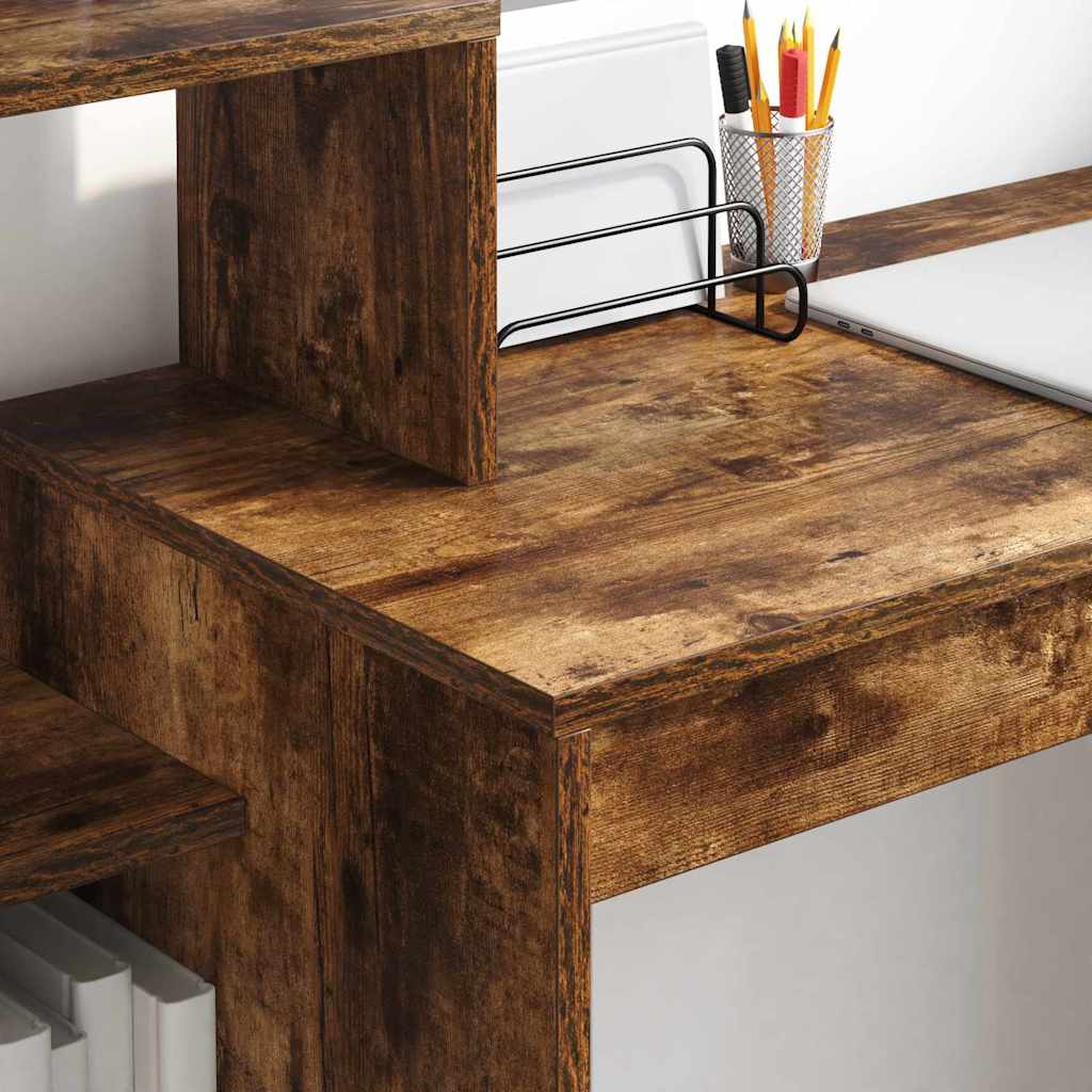 vidaXL Biurko Dąb wędzony 100 x 40 x 90 cm Materiał drewnopochodny