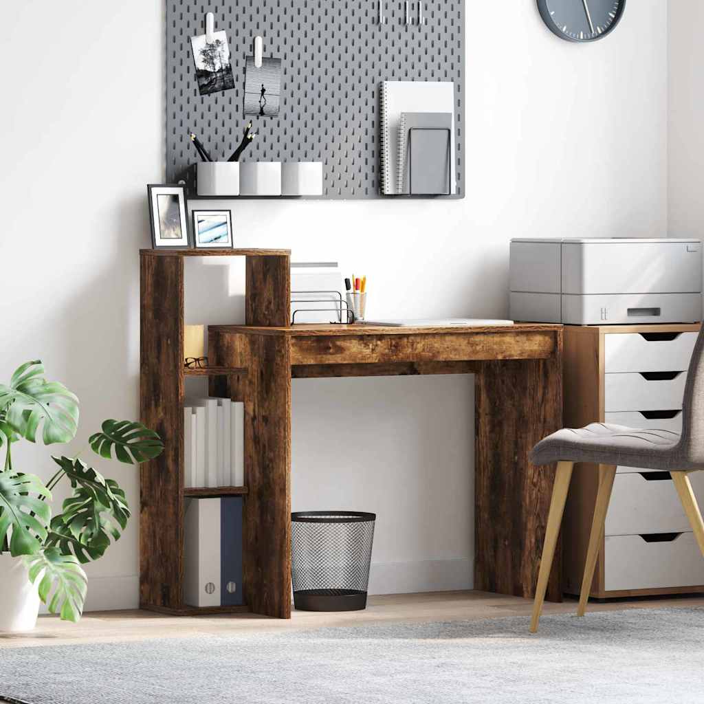 vidaXL Biurko Dąb wędzony 100 x 40 x 90 cm Materiał drewnopochodny