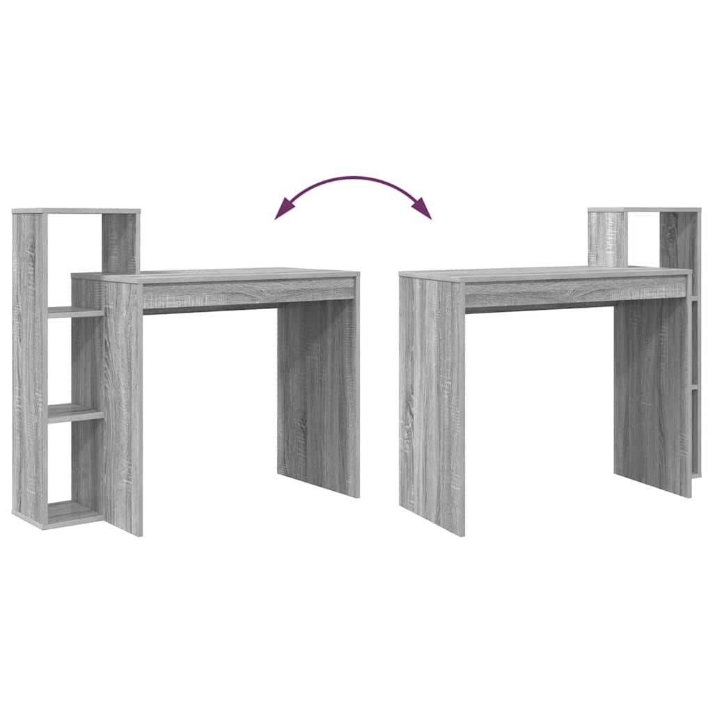 vidaXL Biurko Szary Sonoma 100 x 40 x 90 cm Materiał drewnopochodny