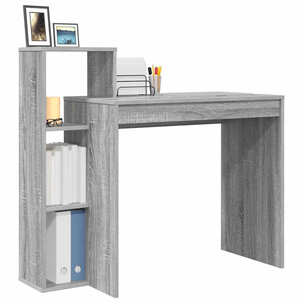 vidaXL Biurko Szary Sonoma 100 x 40 x 90 cm Materiał drewnopochodny