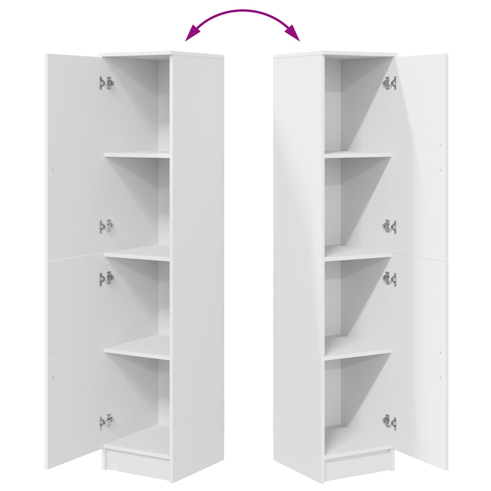 vidaXL Highboard Biały 35 x 39 x 168 cm
