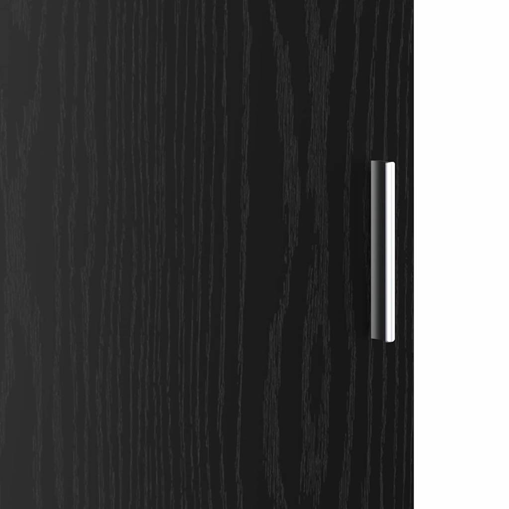 vidaXL Highboard Czarny Dąb 35 x 39 x 168 cm