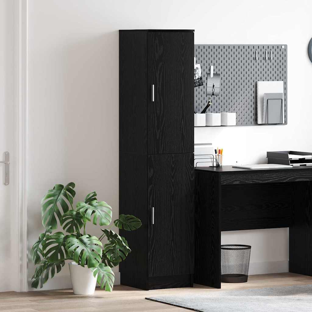 vidaXL Highboard Czarny Dąb 35 x 39 x 168 cm