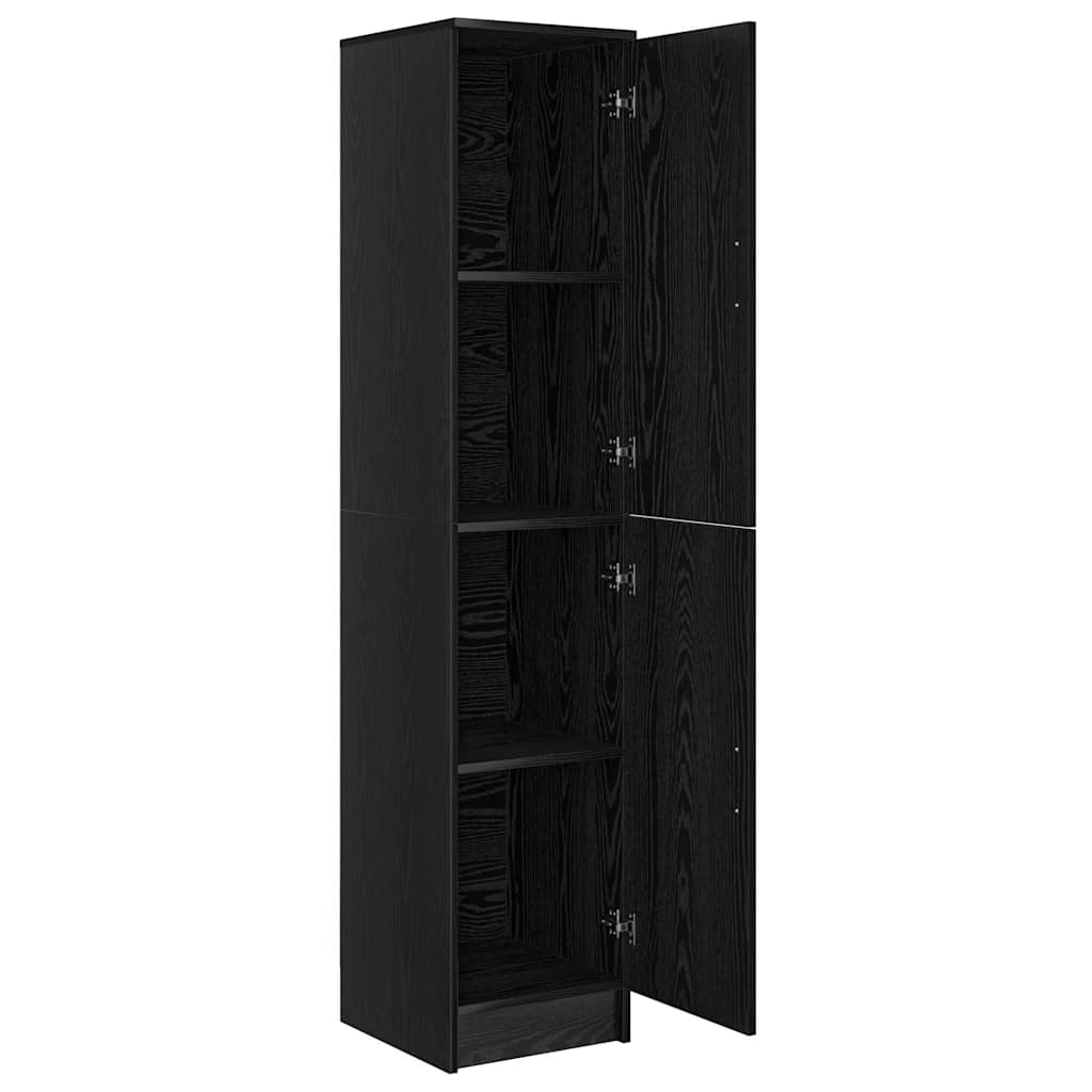 vidaXL Highboard Czarny Dąb 35 x 39 x 168 cm