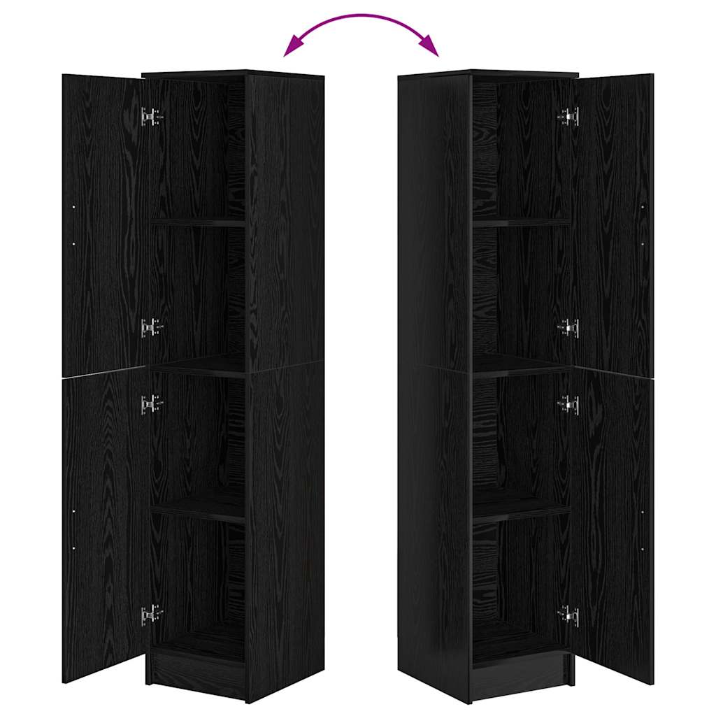 vidaXL Highboard Czarny Dąb 35 x 39 x 168 cm